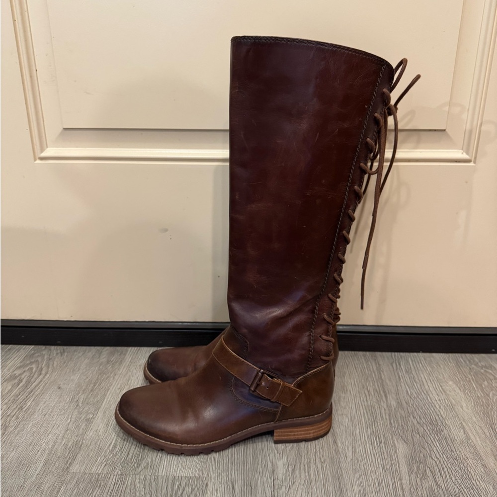 Sofft Brown Leather Tall Boots